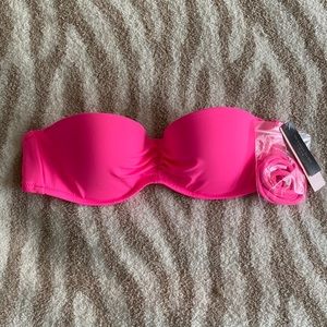 Victorias Secret Shocking Pink Bandeau Bikini Top